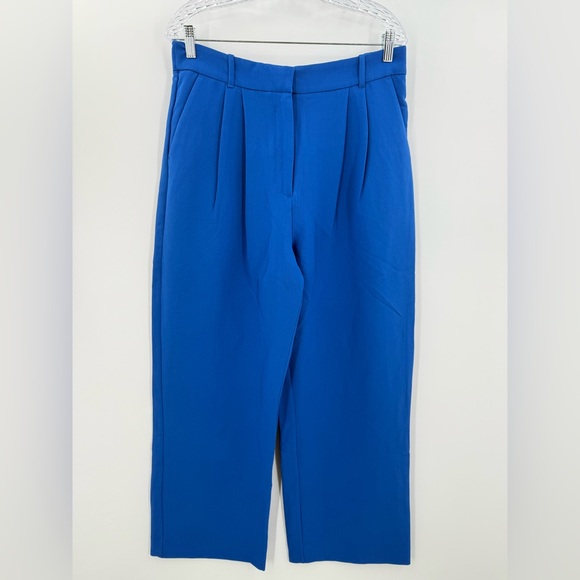 Abercrombie & Fitch Women's NWT Blue SloanPleated Wide Leg Trouser Pants SZ 14‎